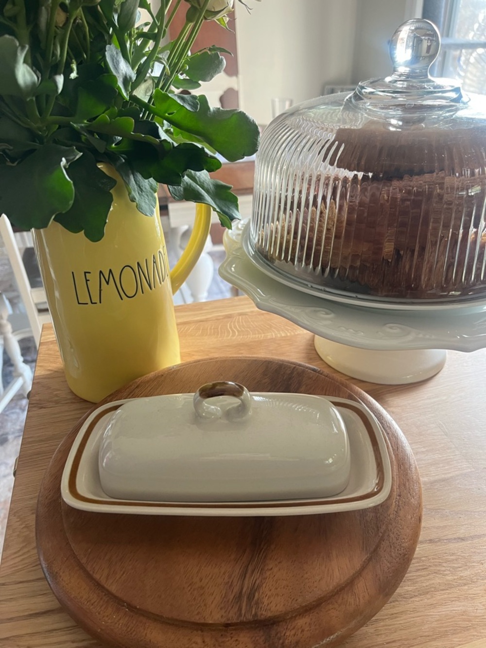 Vintage stoneware Butter Dish